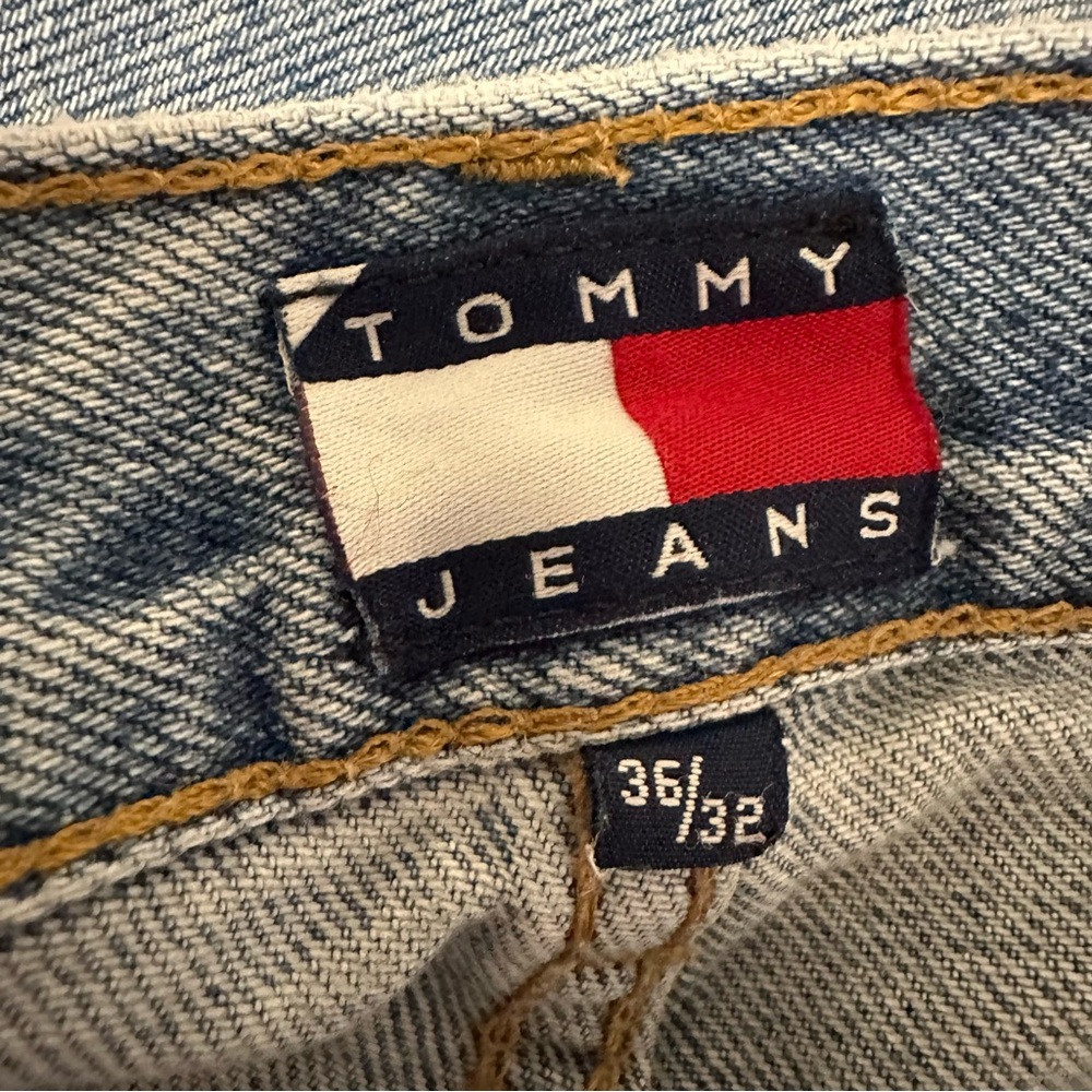 Tommy Hilfiger‎ Vintage y2k 90s Light Wash Cotton Paper Tag Blue Jeans - Picture 4 of 5